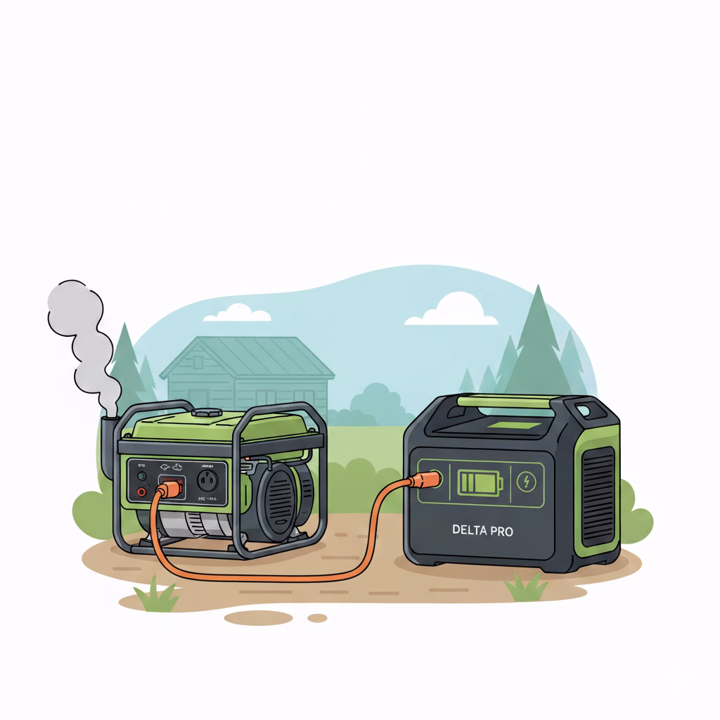 Почему Ecoflow не заряжается от генератора?