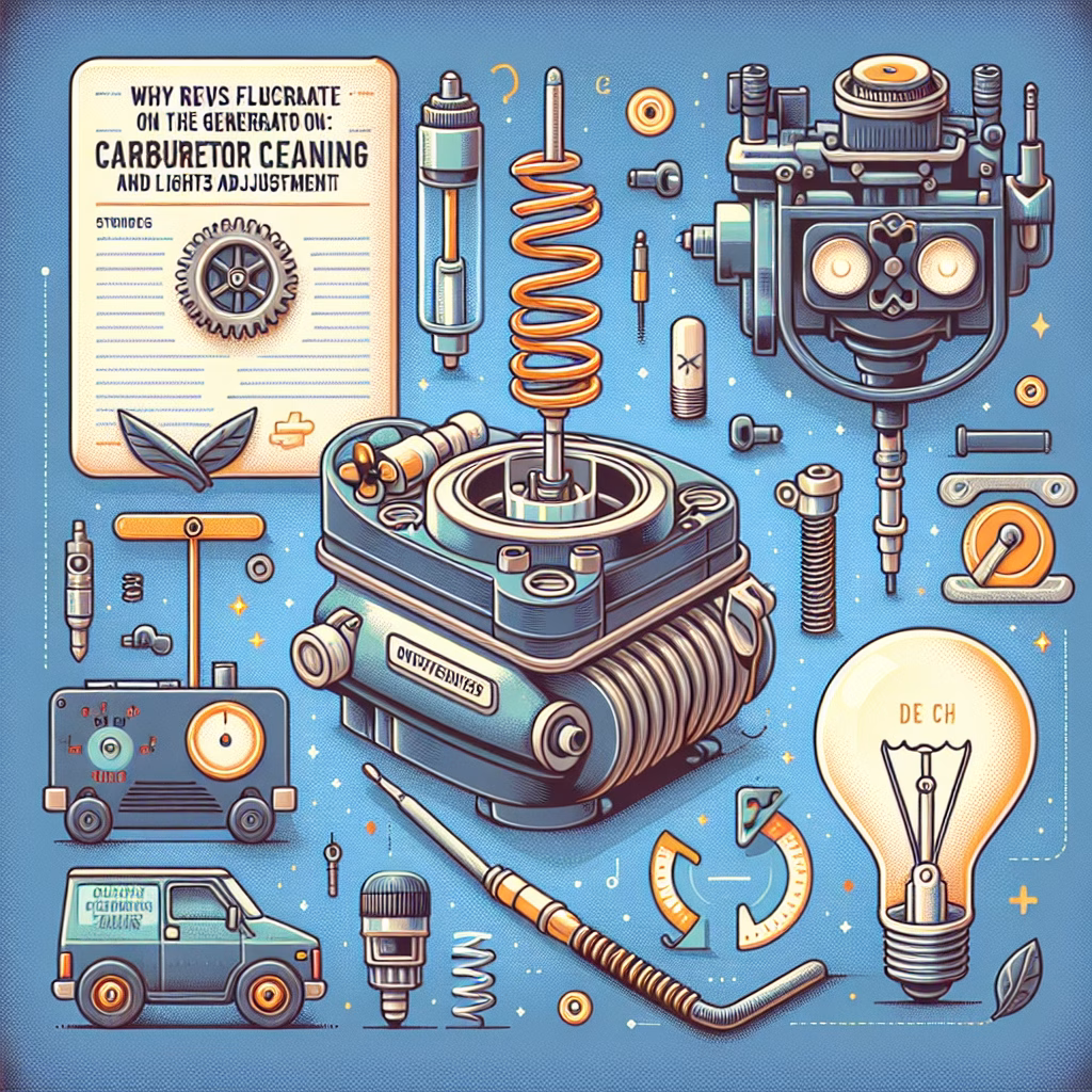 Почему плавают обороты на генераторе и мигает свет: чистка карбюратора и регулировка пружин
