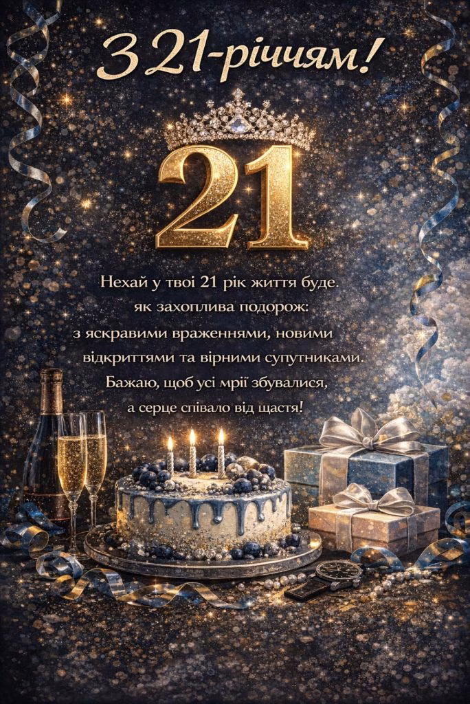 Привітання з 21-річчям