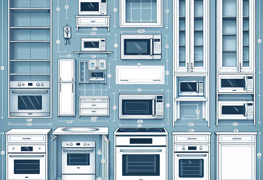 Як правильно виконати монтаж вбудованої техніки: які існують розміри вбудованої мікрохвильовки та як обрати шафу?