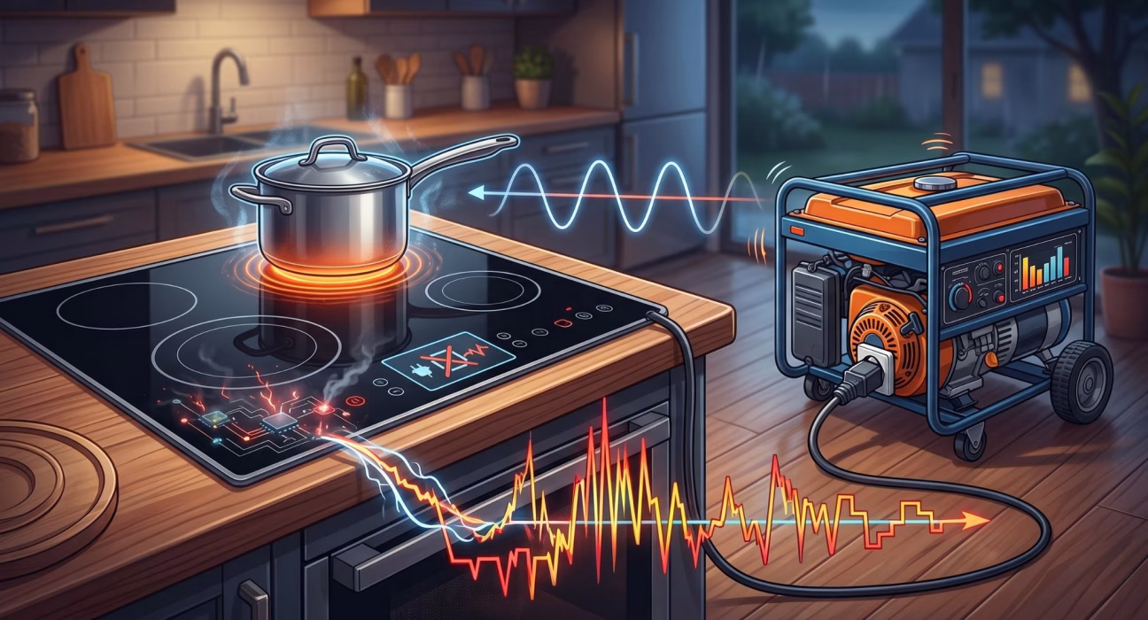 Чому індукційна плита не працює від генератора